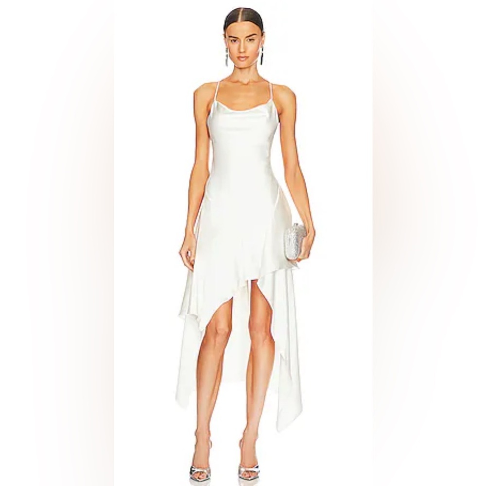 Elegant White Asymmetrical Dress